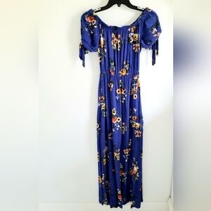 Band of Gypsies blue floral maxi dress